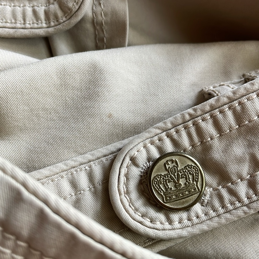 y2k Juicy Couture Khaki Belted Rain Jacket Trench - L - Picture 9 of 13